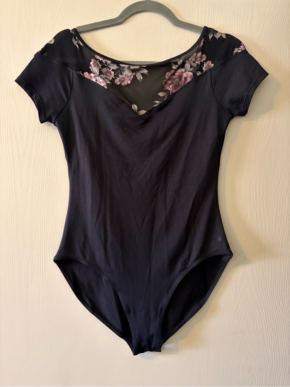 Pretty flower mesh ballet leotard